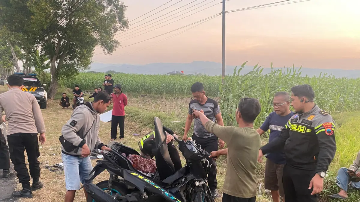 Kecelakaan maut terjadi di Jalan Wuryantoro-Eromoko, Wonogiri, Kamis (11/6/2026) mengakibatkan 3 orang meninggal dunia. (IST)