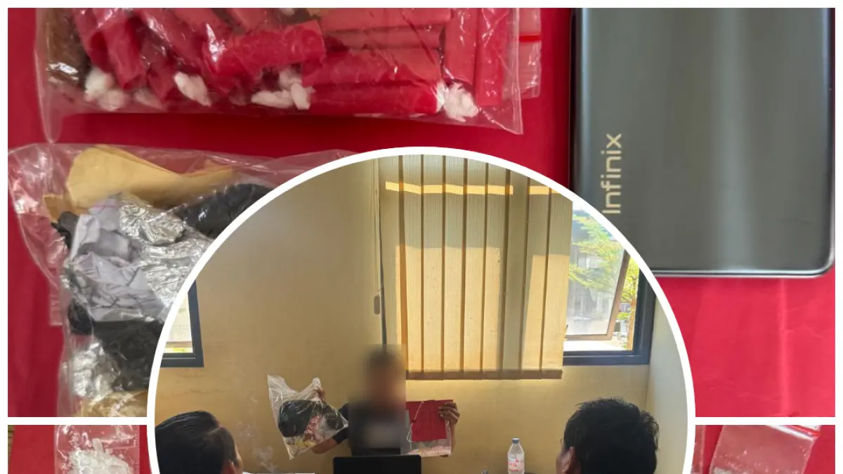 Seorang kurir berinisial TB ditangkap setelah polisi menemukan 35 paket sabu seberat 15,8 gram yang disembunyikan di sejumlah titik di Sukoharjo dan Karanganyar. (Dok Polres Sukoharjo)