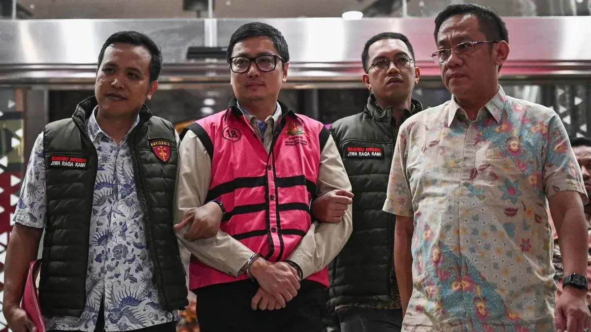 Andri Mulyono jadi tersangka kasus dugaan tindak pidana korupsi tata kelola program Makan Bergizi Gratis (MBG). (ANTARA FOTO/Fauzan/wsj.)