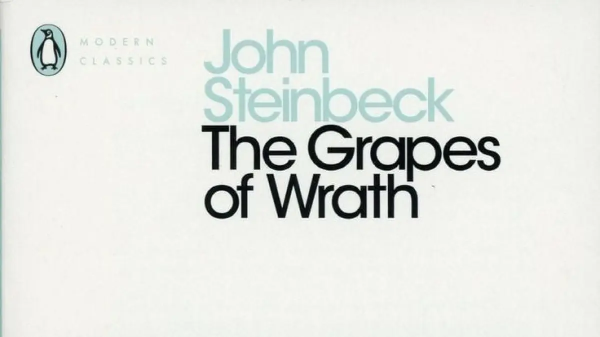Cover buku The Grapes of Wrath karya John Steinbeck. Source: Pinterest 