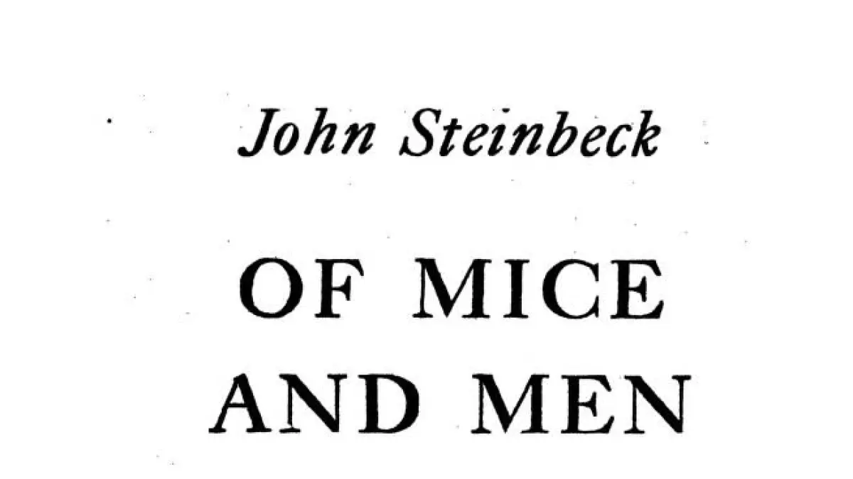 Novel OF Mice and Men karya John Steinbeck. Source: Pinterest 
