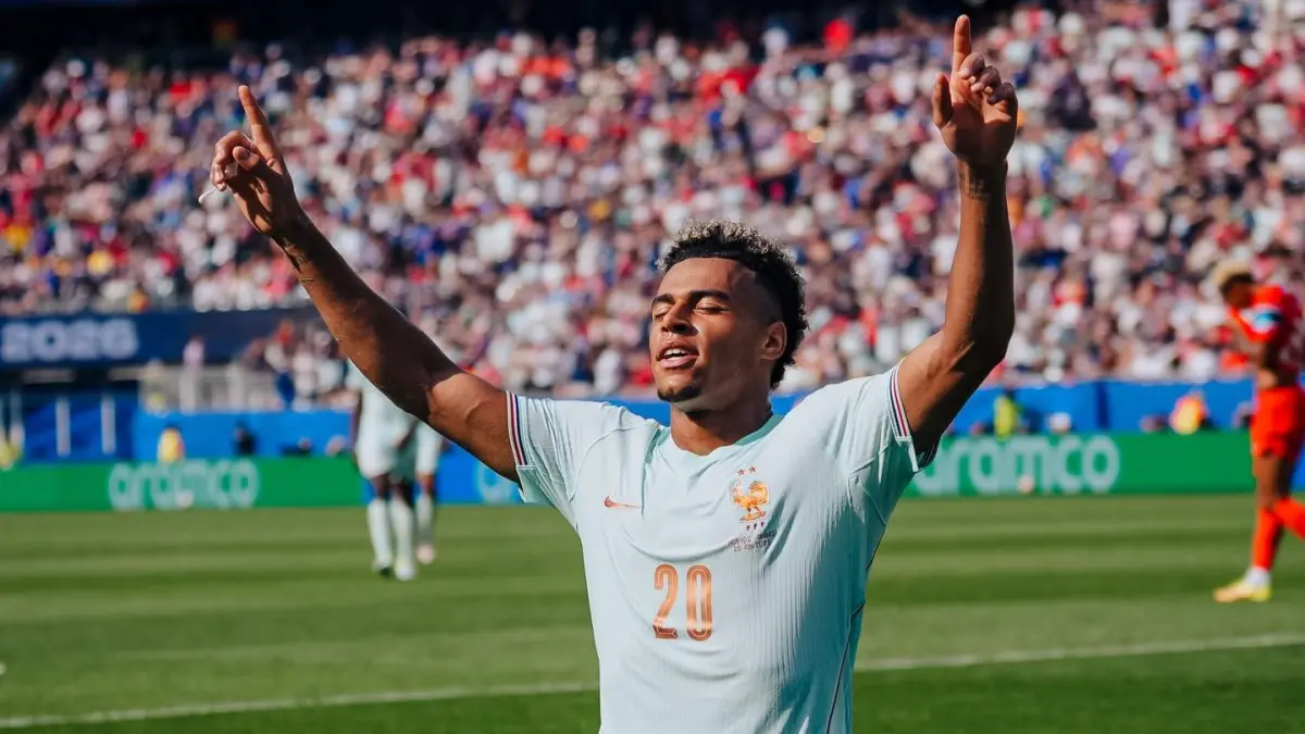 Desire Doue berhasil memberikan debut gol kala Perancis melawan Nowegia, Sabtu (27/6). (Dok. desire.doue)