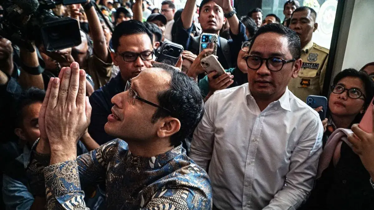 Nadiem Anwar Makarim di Gedung Pengadilan Tipikor, Jakarta Pusat, Selasa (30/6/2026). (ANTARA FOTO/Salma Talita/agr)