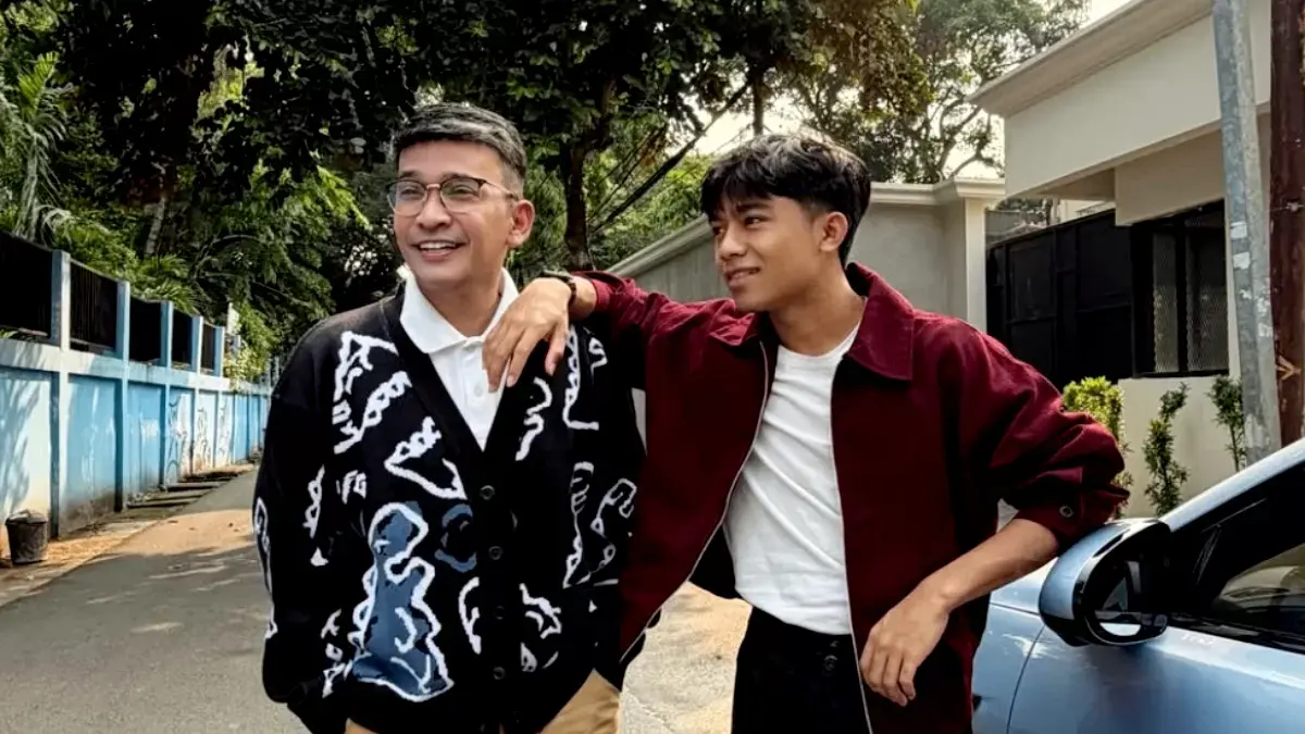 Ruben Onsu dan Betrand Peto. (Instagram @betrandpetoputraonsu)