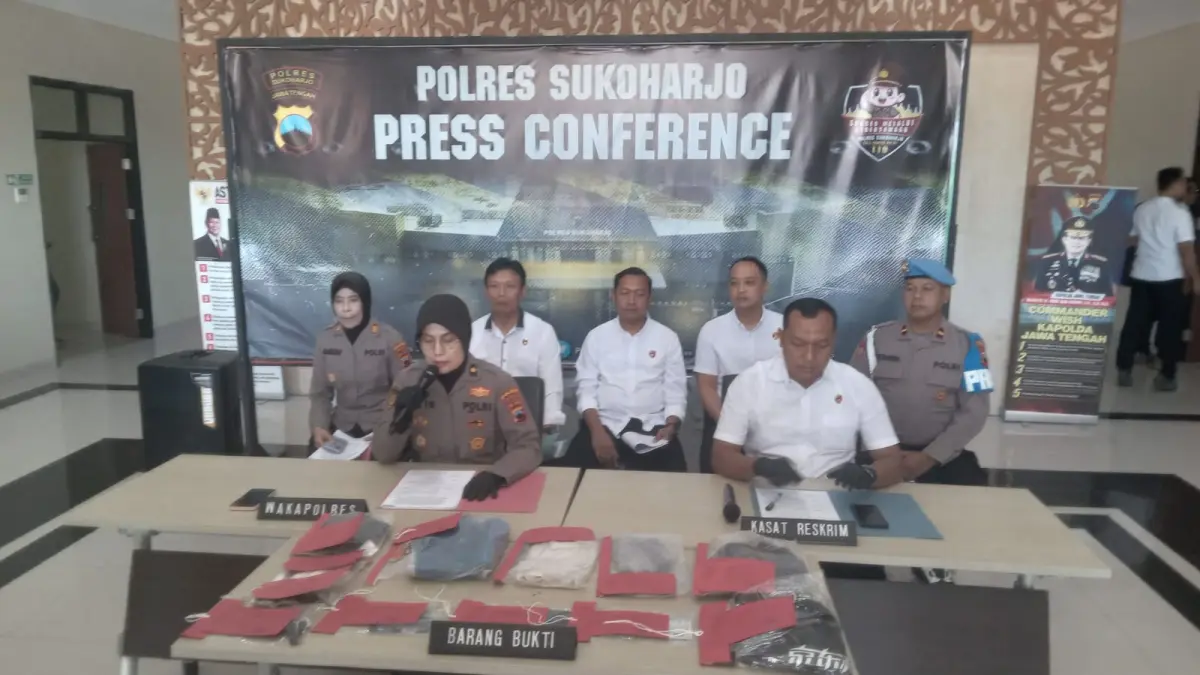 Satreskrim Polres Sukoharjo berhasil mengungkap kasus dugaan kekerasan seksual menahun di Kartasura. (Dok. Polres Sukoharjo)