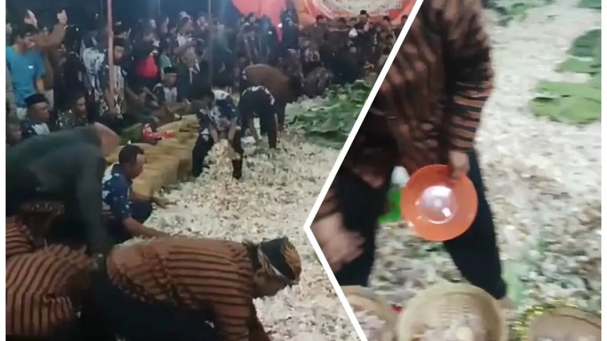 Tradisi Wahyu Kliyu di Jatipuro, Karanganyar kembali digelar pada 15 Suro dengan kirab dan sebaran apem. (Andi Aris Widiyanto/solobalapan.com)