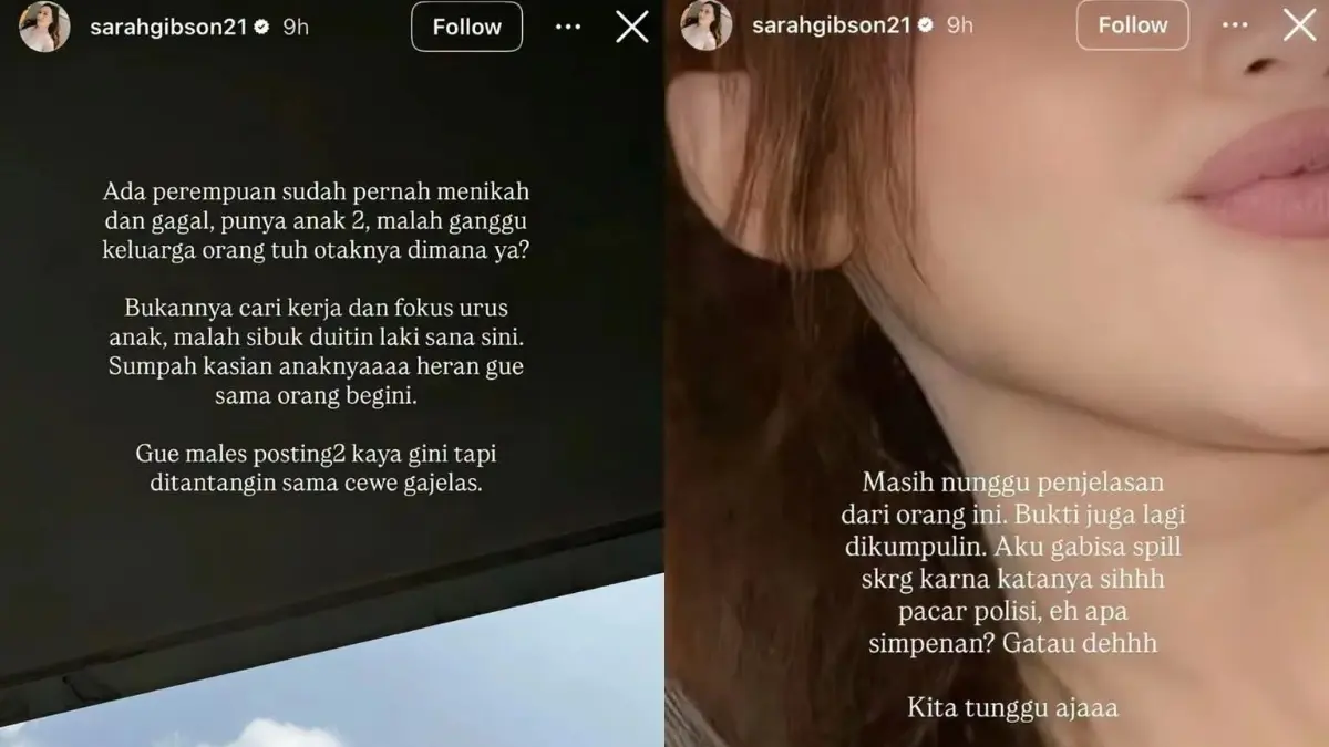Unggahan Sarah Gibson. (Instagram)