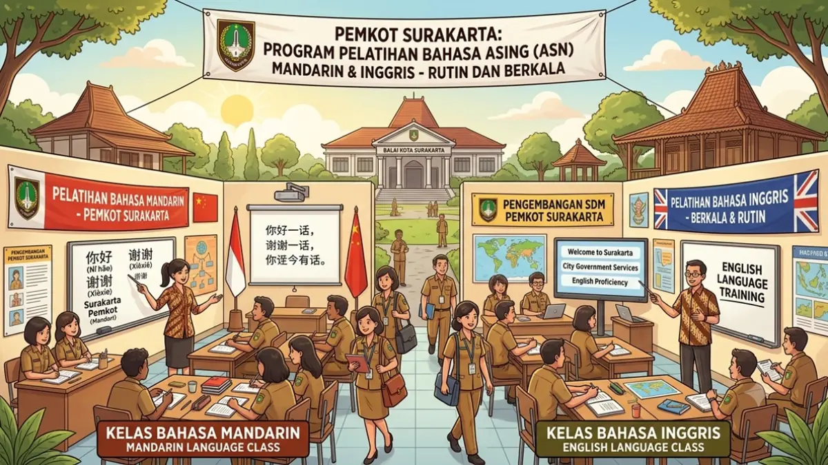 ILUSTRASI : Pemkot Surakarta menggelar pelatihan Bahasa Inggris dan Bahasa Mandarin untuk meningkatkan standar kompetensi ASN.