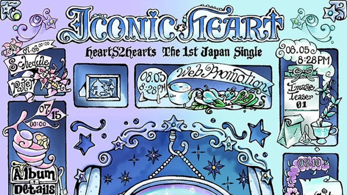 Hearts2Hearts siap memulai debut resminya di Jepang! Single perdana Iconic Heart akan dirilis pada 12 Agustus, melanjutkan popularitas mereka yang terus meningkat di Negeri Sakura (Dispatch)