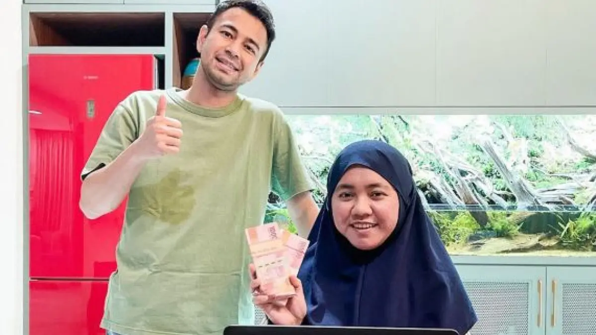 Raffi Ahmad dan asisten mbak Lala.
