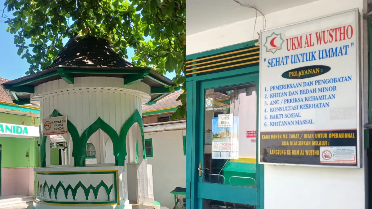 Foto Bangunan Maligin (kiri) Dan Kantor UKM Milik Masjid Al Wustho