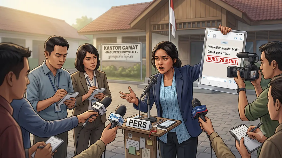 IUSTRASI korban pelecehan seksual oknum camat Boyolali.
