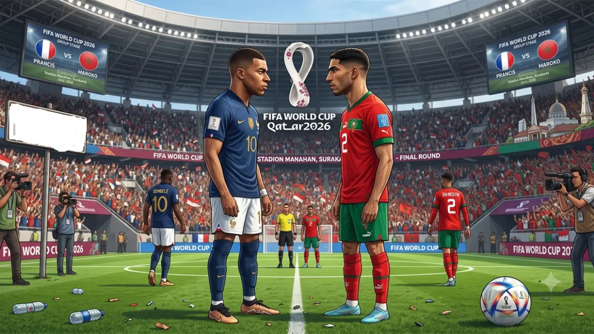 ILUSTRASI Prancis vs Maroko
