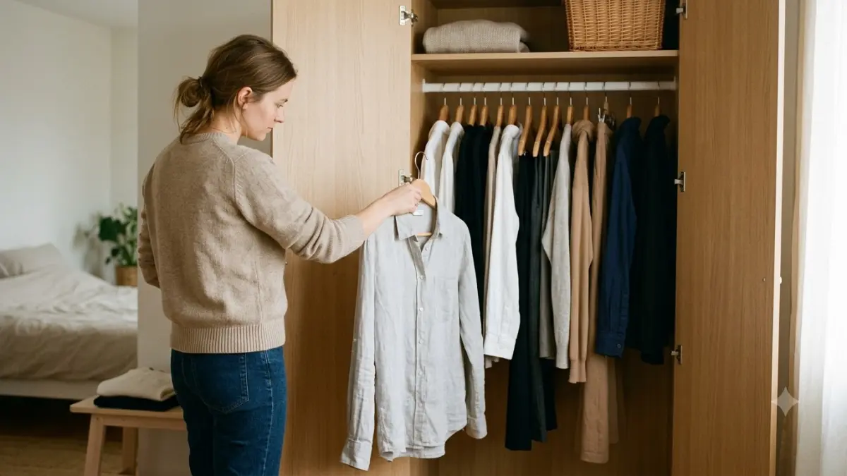Sebagian orang mulai menerapkan capsule wardrobe. (AI Generated)
