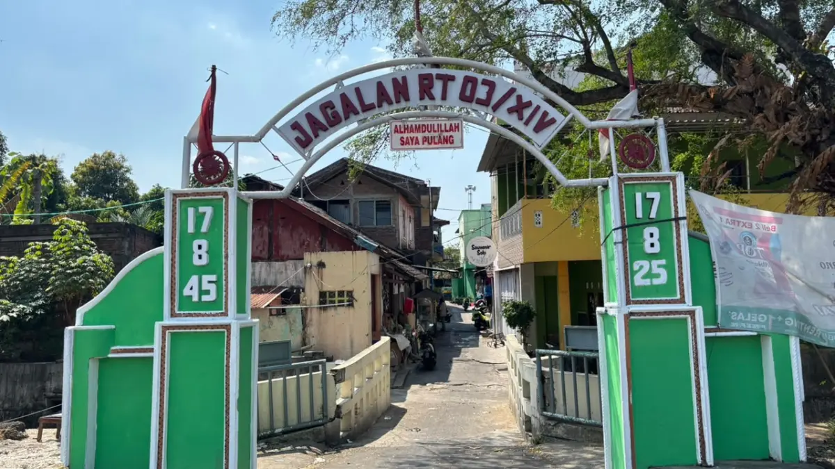Gapura Kampung Jagalan, Jagalan. (Siti Putri/Radar Solo)