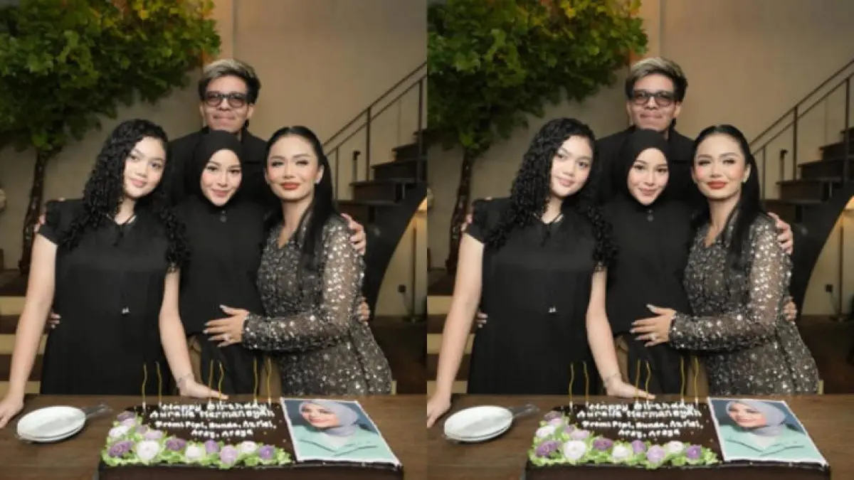 Momen Kris Dayanti pegangi perut Aurel Hermansyah jadi sorotan, istri Atta Halilintar diduga hamil lagi. (Instagram @aurelie.hermansyah)