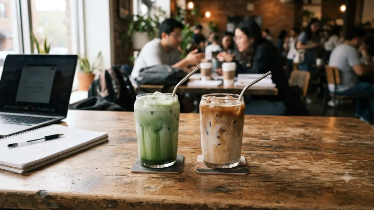 Matcha mulai menjadi alternatif di tengah budaya ngopi. (AI Generated)