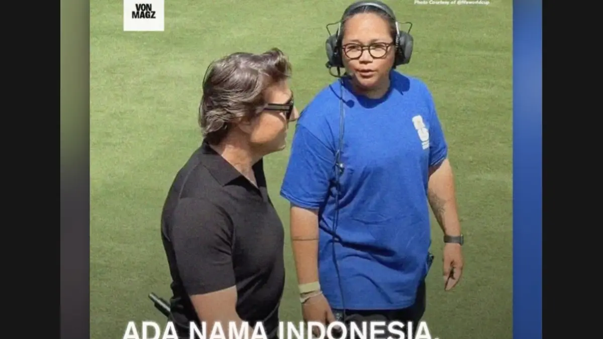 Sosok Wella Hatta, sedang berjalan bersama Tom Cruise. (instagram wellahatta)