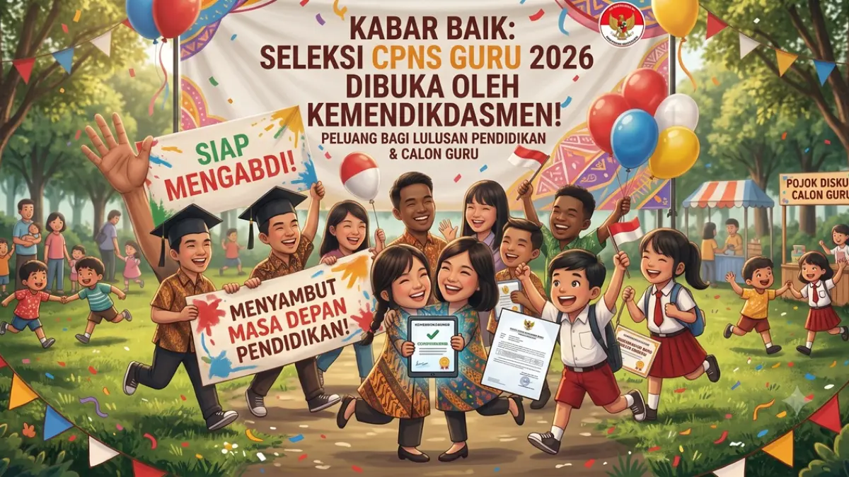 Kemendikdasmen memastikan seleksi CPNS Guru akan dibuka pada 2026. (ILUSTRASI AI)