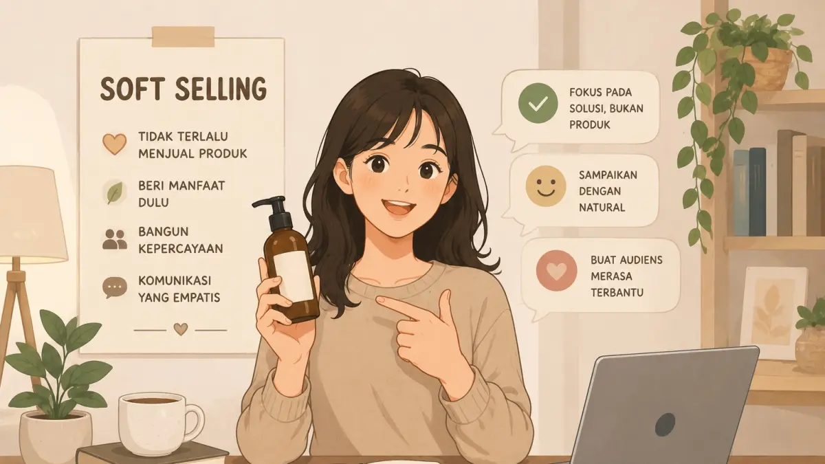 Ilustrasi soft selling, ketika iklan tidak tampak seperti iklan. (AI generated)