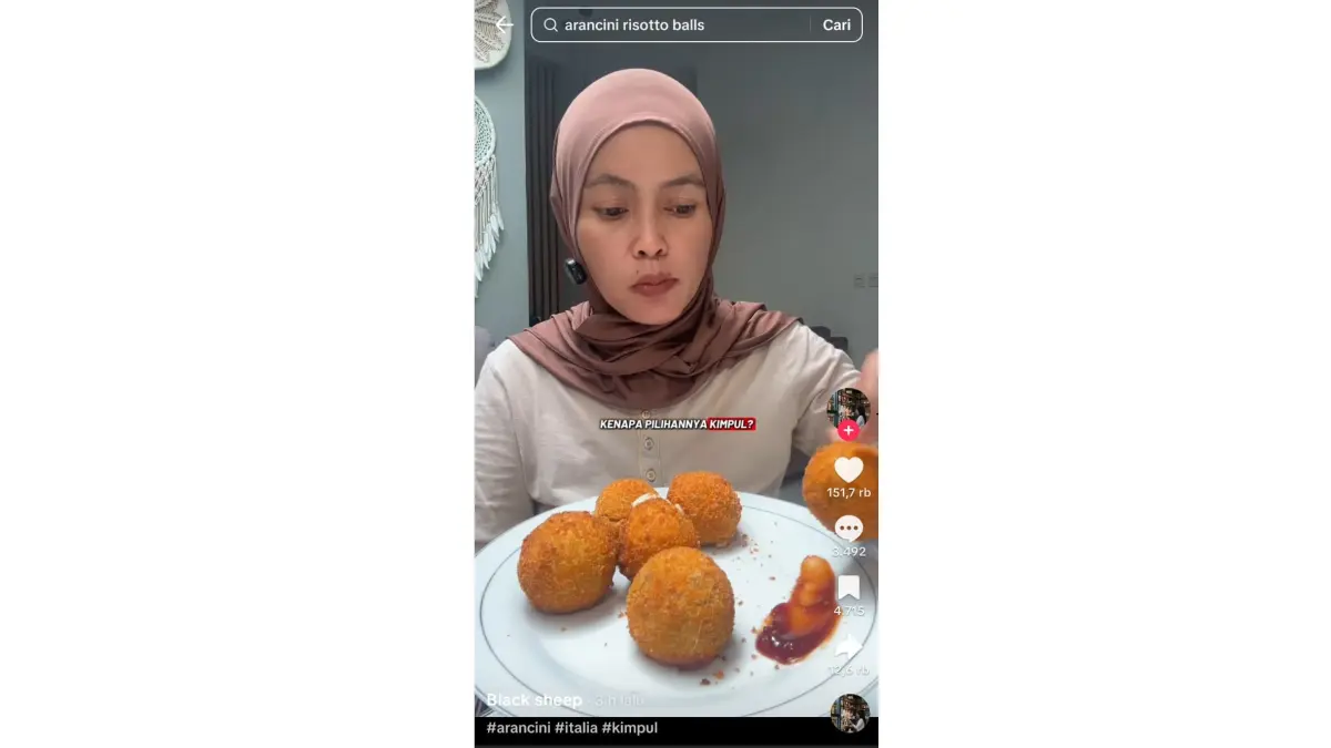 Influencer Black Sheep yang mengubah menu barat menggunakan bahan pangan lokal. (TikTok/@black.sheep8208)