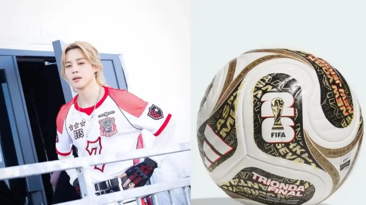 Jersey Jimin BTS saat tampil di final piala dunia terjual Rp 1,9 miliar./BigHit Music, FIFA