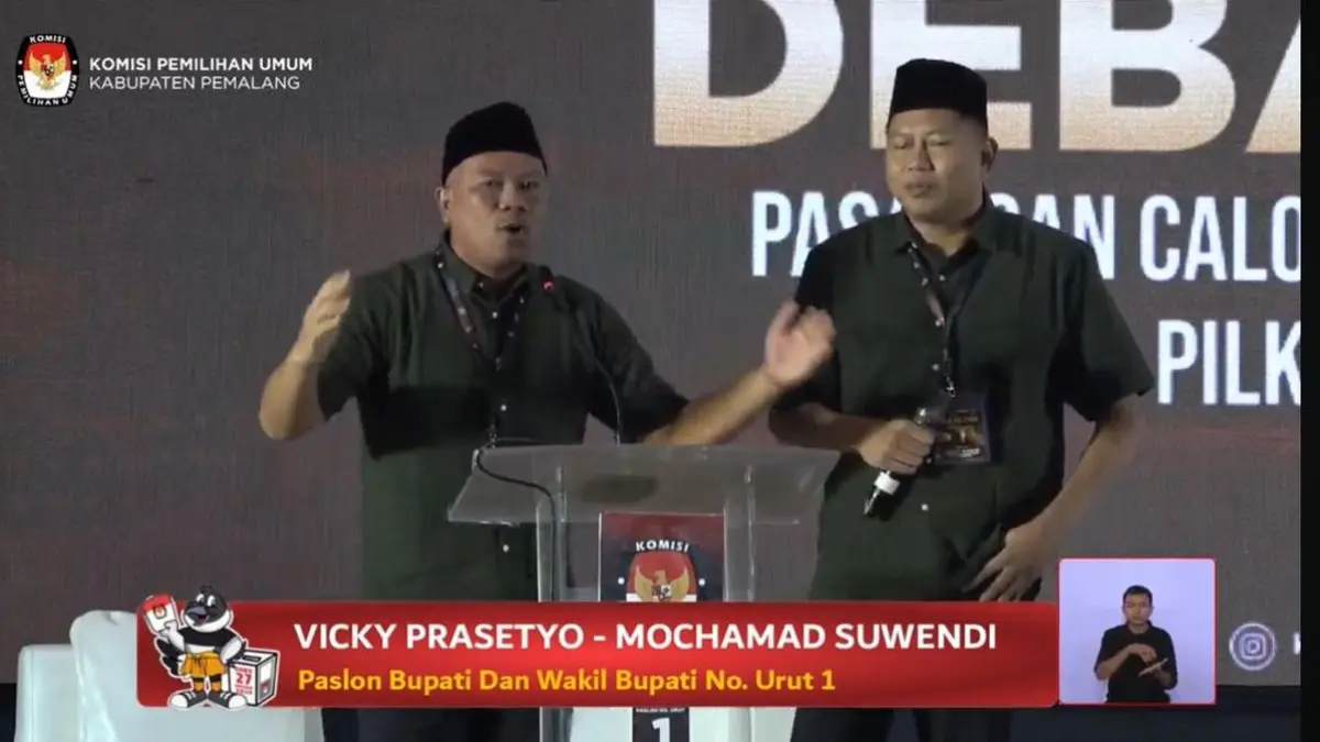 Vicky Prasetyo dan Mochamad Suwendi saat menjadi calon Bupati dan Wakil Bupati Pemalang.