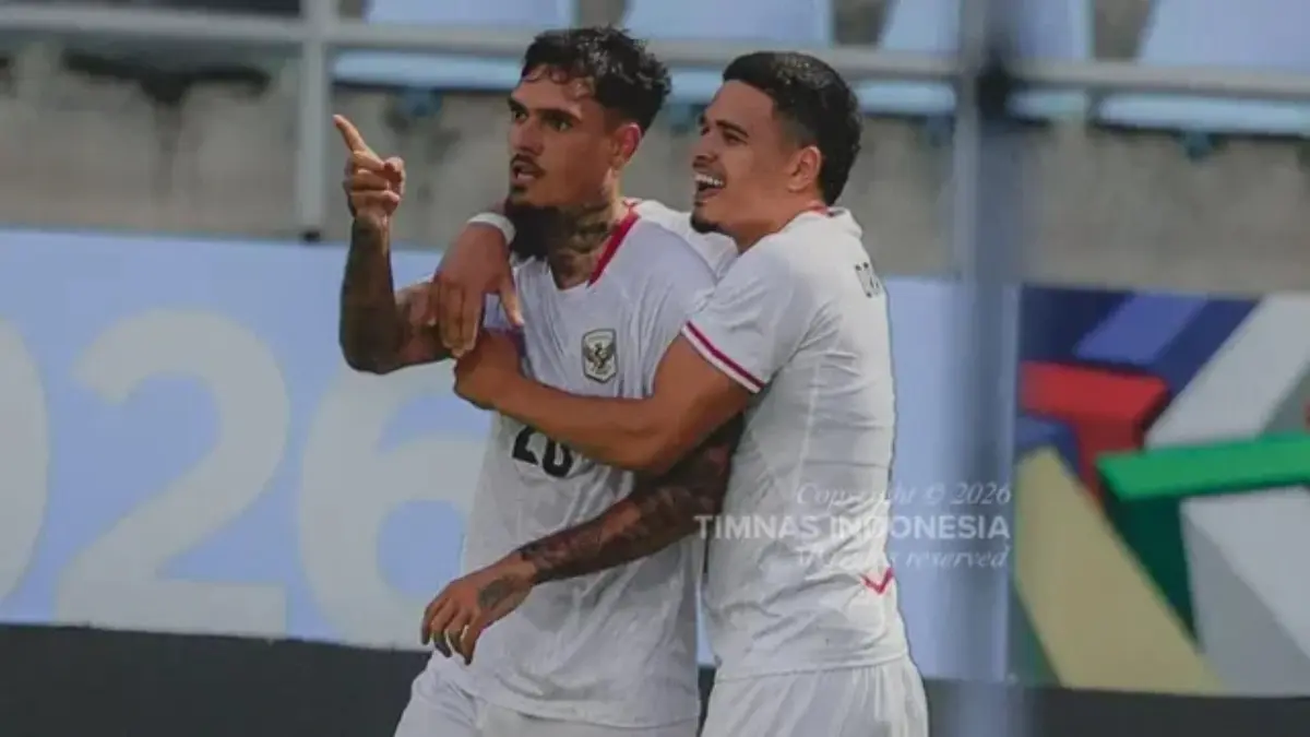 Shayne Pattynama rayakan golnya. (instagram TimnasIndonesia)