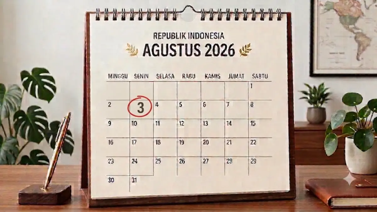 Tanggal 3 Agustus 2026. (AI generated)