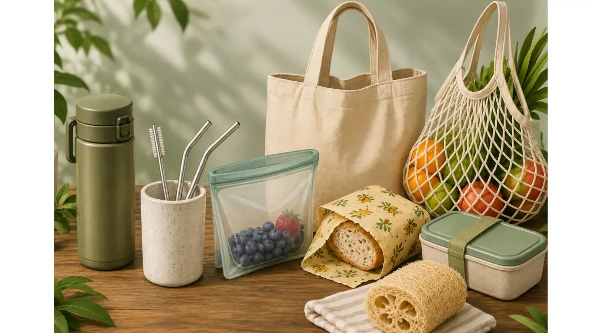 ilustrasi produk reusable. (AI Generated)