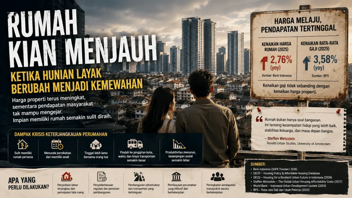 Fenomena Krisis Keterjangkauan Perumahan. (AI Generated)
