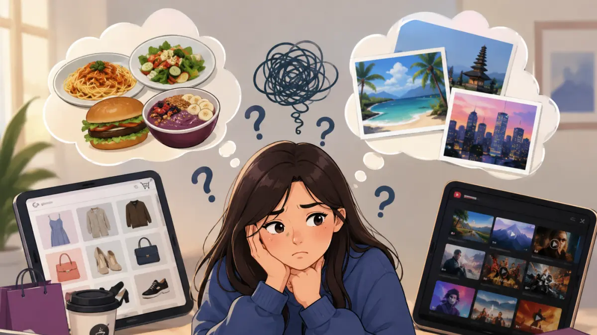 ilustrasi fobo bingung dalam menentukan pilihan. (AI Generated)