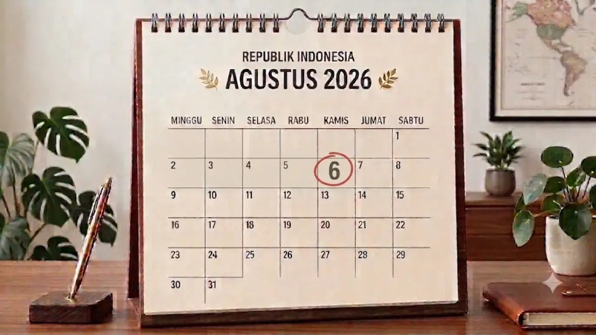 Tanggal 6 Agustus 2026. (AI generated)