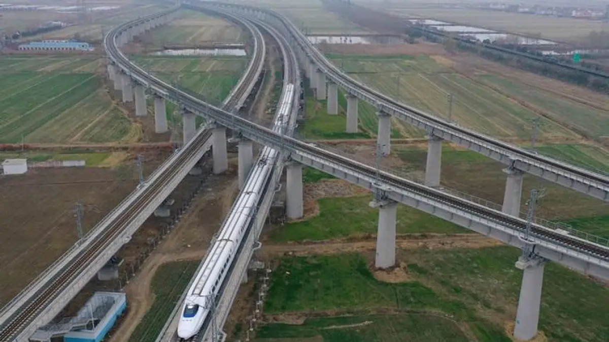 China berhasil membangun jaringan kereta cepat terbesar di dunia dengan panjang lebih dari 48.000 kilometer. Pembangunan tersebut didukung perencanaan jangka panjang, teknologi modern, dan investasi besar. (Pinterest)
