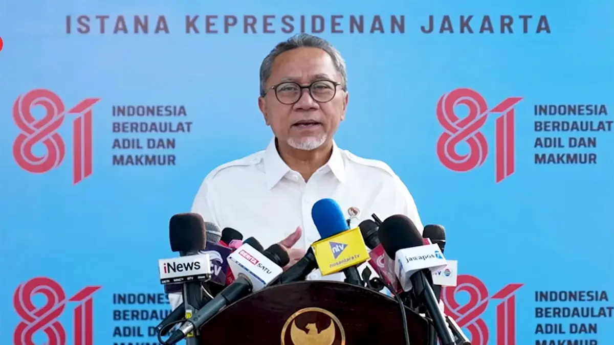 Menteri Koordinator Bidang Pangan Zulkifli Hasan di Istana Negara, Jakarta, Kamis (23/7). (Istimewa)