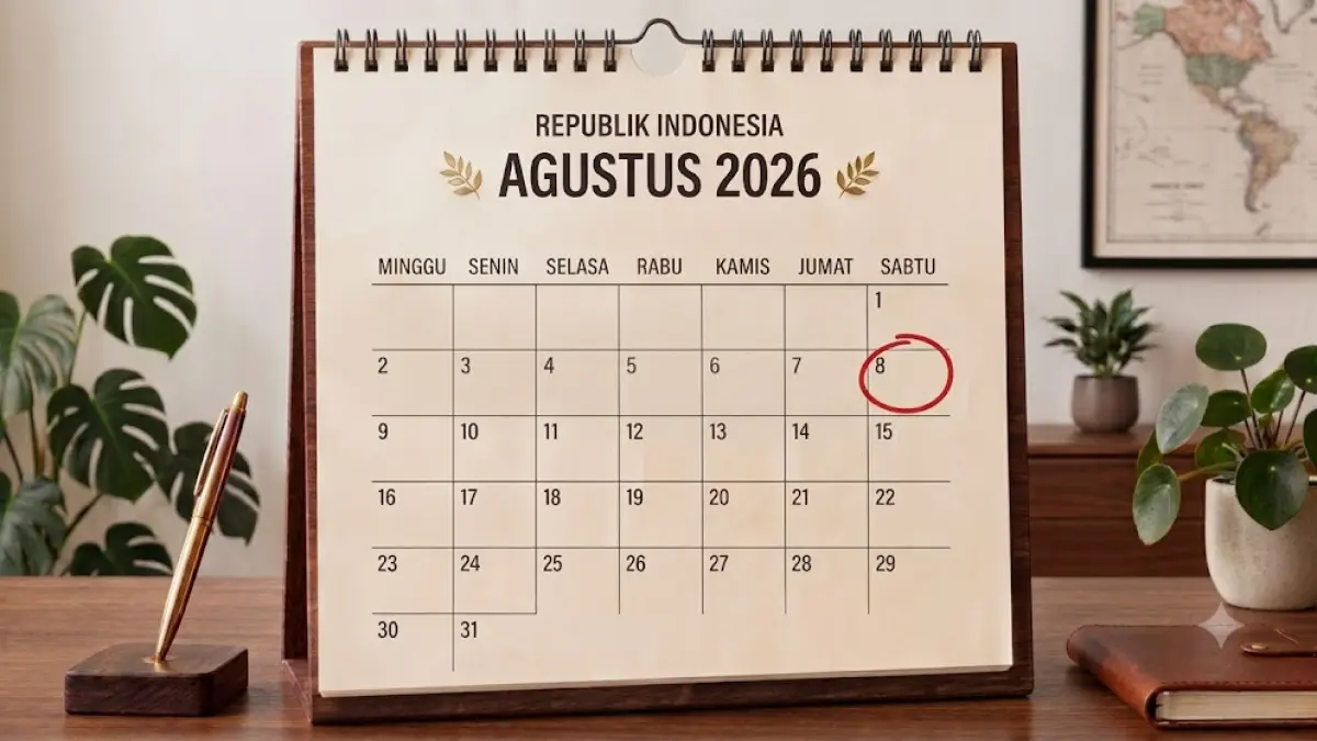 Tanggal 8 Agustus 2026. (AI generated)
