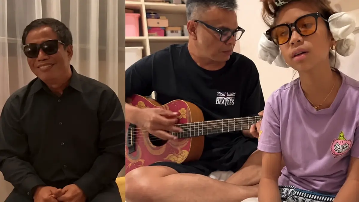 Abdel & Sang Anak Duet Nyanyikan Lagu What’s Up. (IG abdelachrian)