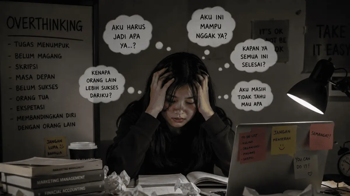 Ilustrasi Fenomena Gen Z yang tidak pernah merasa cukup. (AI Generated)