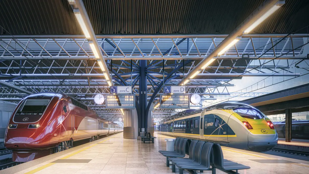 Eurostar menghubungkan London dengan berbagai kota di Eropa melalui jaringan kereta berkecepatan tinggi dan Channel Tunnel. (Eurostar.com) 