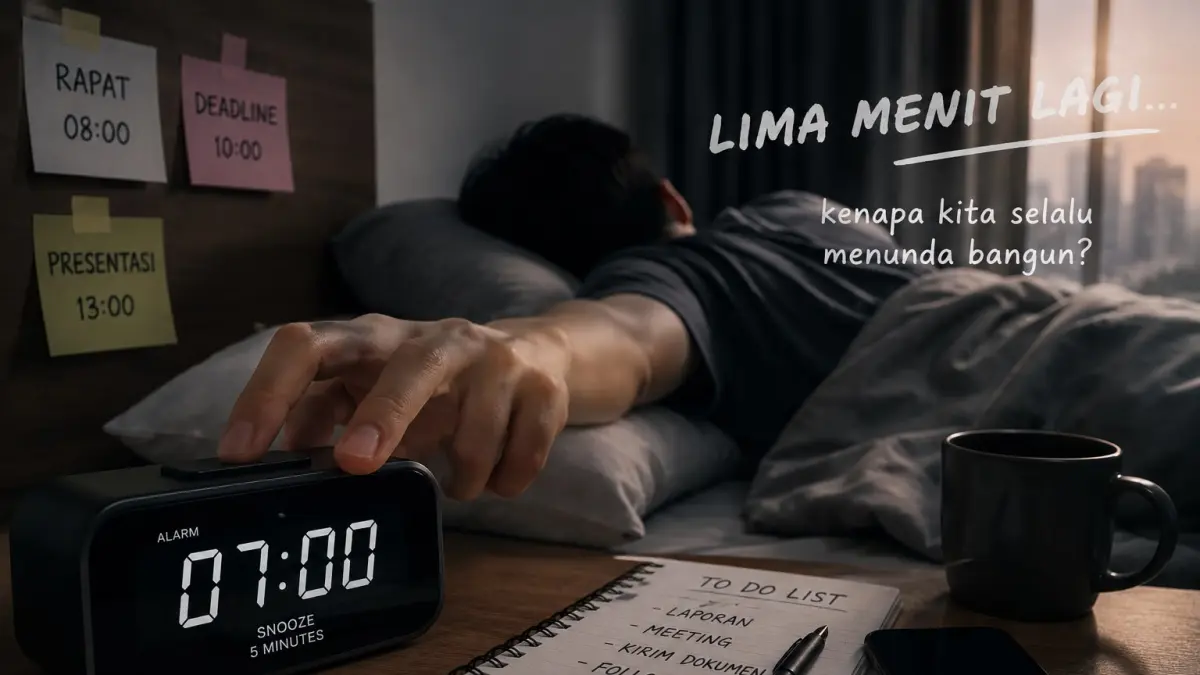 Ilustrasi Fenomena Snooze lagi. (AI Generated)
