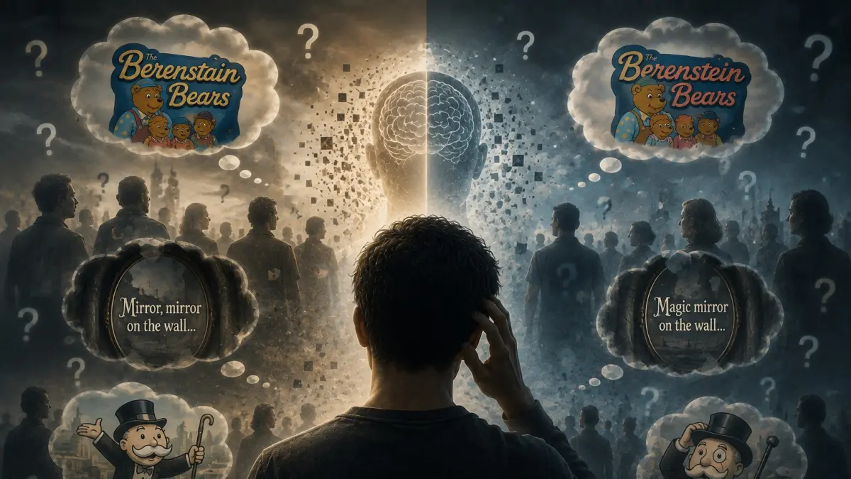 Ilustrasi Mandela Effect. (AI generated)