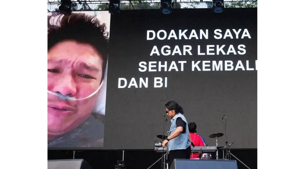 Praz Teguh Jadi Vokalis Kangen Band di The Sounds Project.(IG praz_teguh)