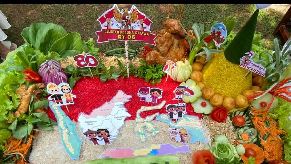 Tumpeng menjadi hidangan yang kerap hadir dalam acara syukuran dan perayaan HUT Kemerdekaan. (Pinterest)