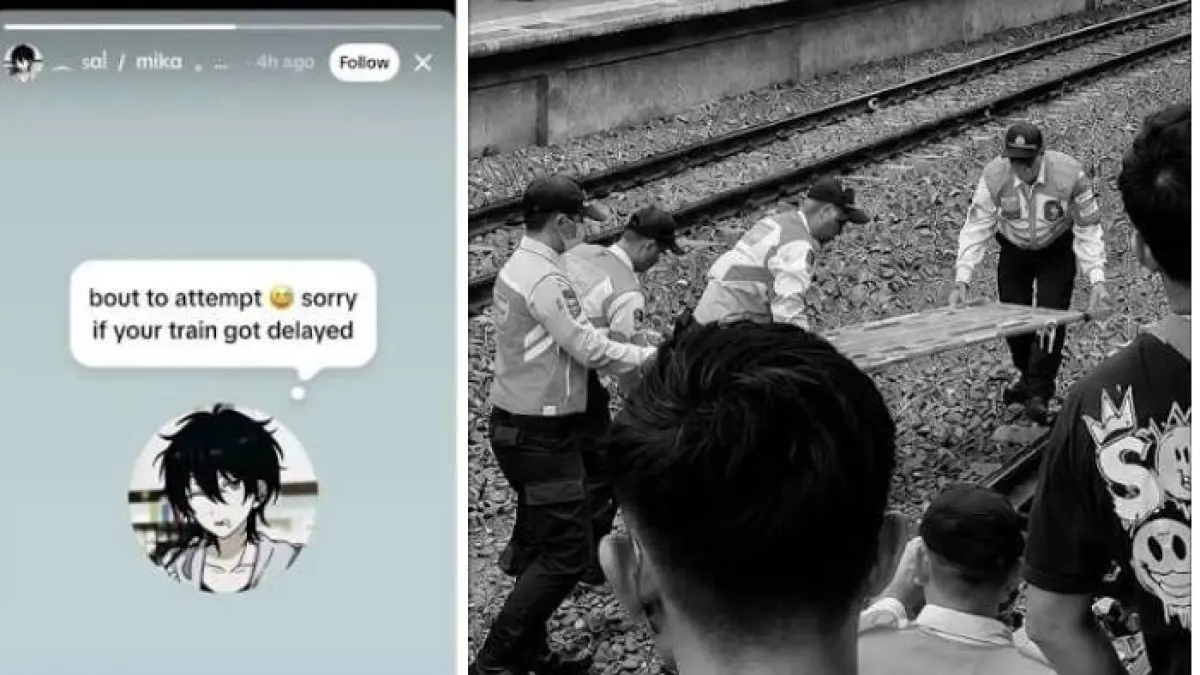 Akun TikTok Siswi Tewas Tertabrak KRL di Stasiun Jurangmangu Beredar.