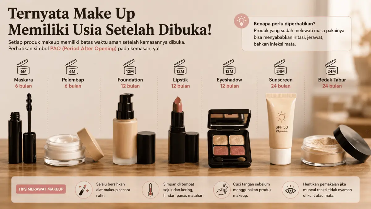 Ilustrasi Usia Make up. (AI Generated)