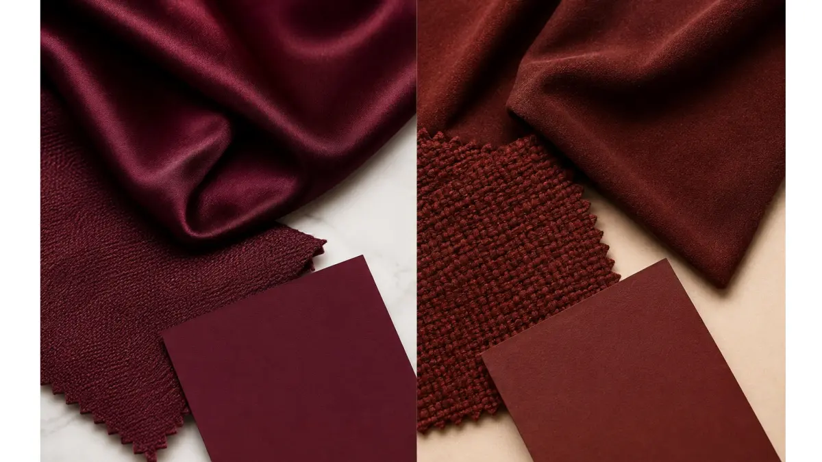 Ilustrasi warna burgundy dan maroon. ( AI Generated)