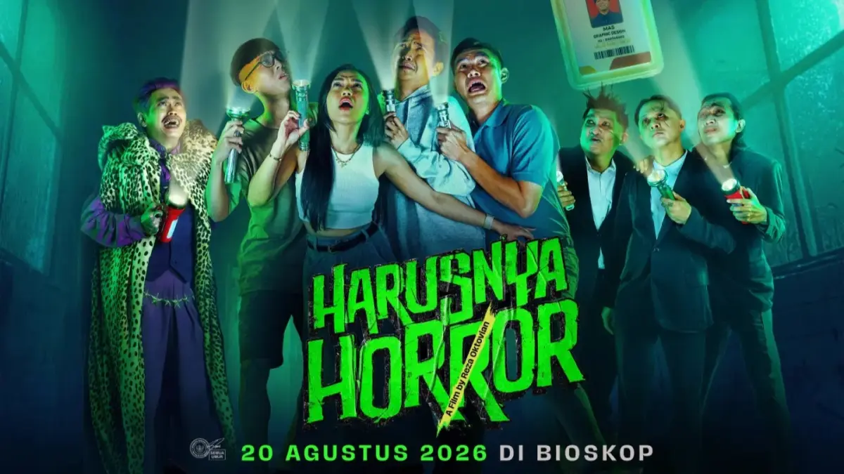 Film Harusnya Horror yang disutradarai Reza Arap dijadwalkan tayang di bioskop Indonesia pada 20 Agustus 2026. (Instagram/@harusnyathemovie)