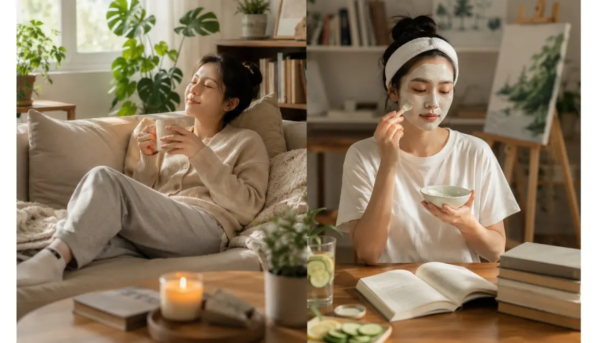 Ilustrasi bentuk dari self care.(AI Generated)