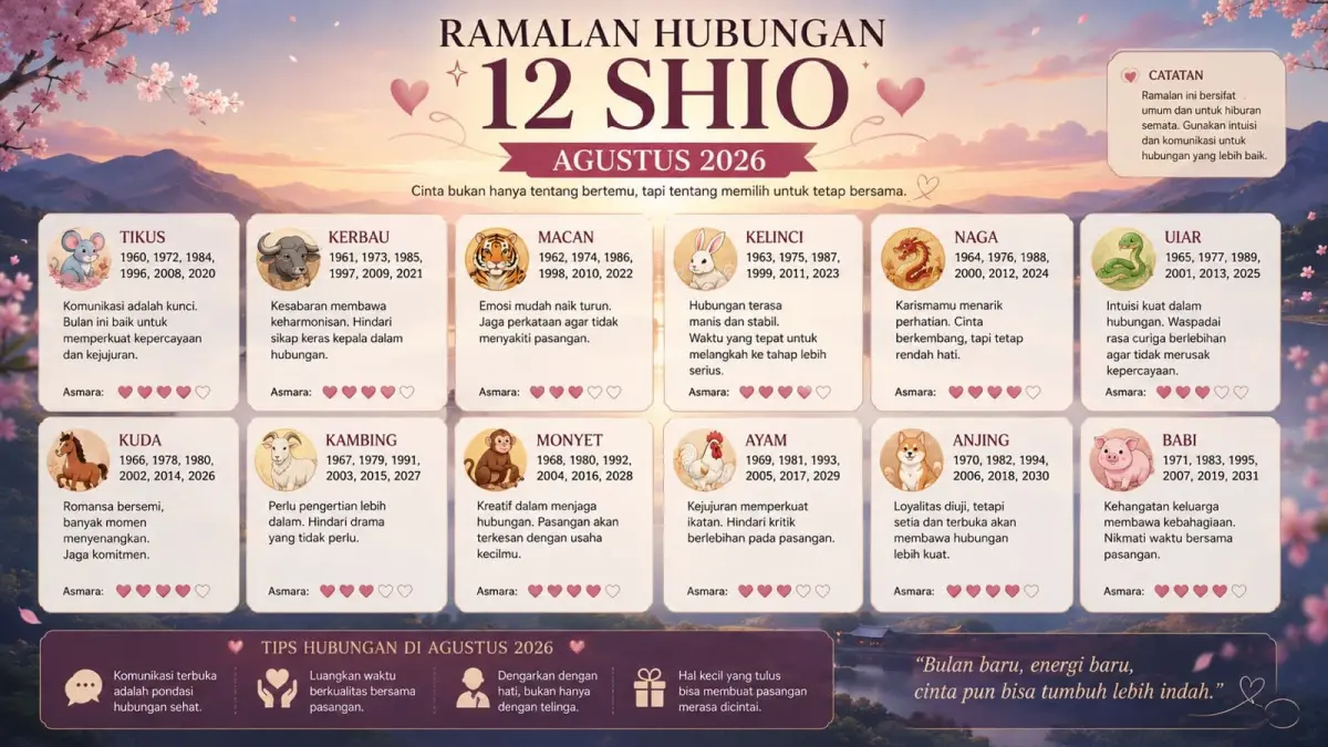 Ilustrasi Ramalan Shio. (AI Generated)