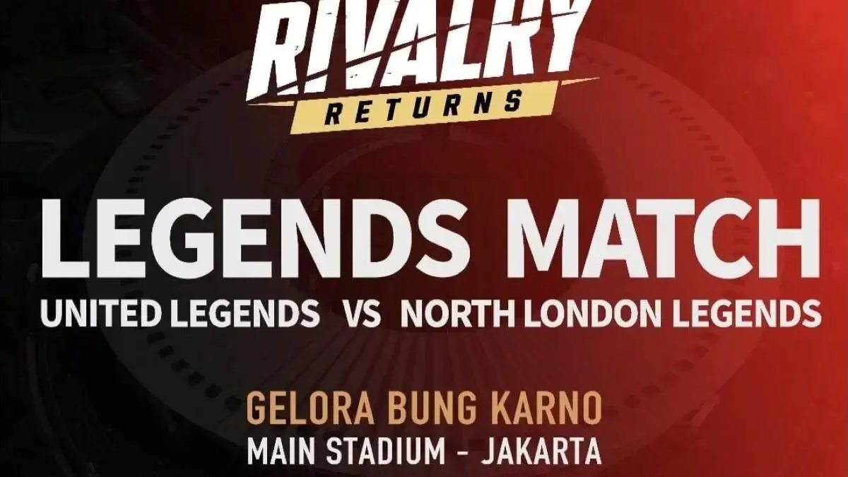 United Legends vs North London Legends di SUGBK pada 10 Oktober. (istimewa)